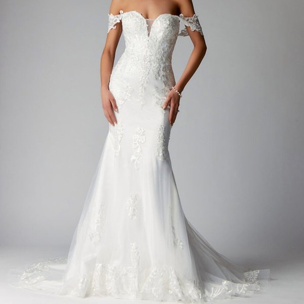 Azazie Roux Mermaid Sequins Satin Dress